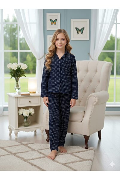 BEGONYA BEBECE KIDS SET PIJAMĂ FETE 7/14 ANI 100% SUET