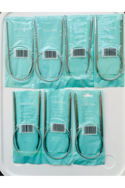 Sultan 80 cm çelik telli misinali şiş seti 7 adet