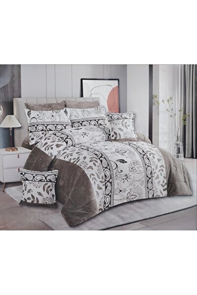 anje مفرش نفرين شتوي مخمل حشو كامل فخم لنوم هادئ ومريح 240*260 سم