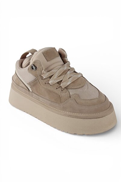 luuq shoes Puffy Genuine Leather Suede Women's Platform Sneaker