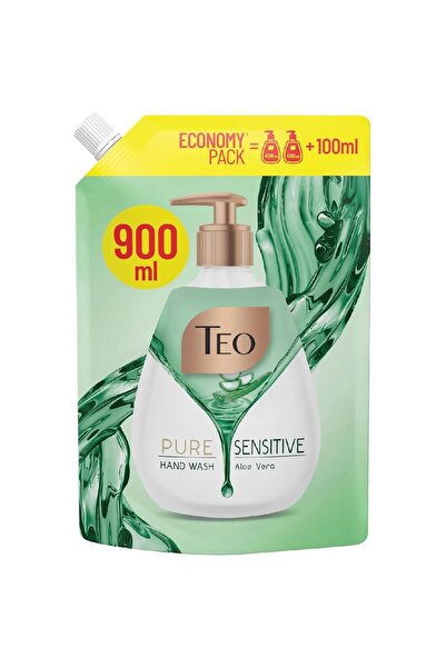 Teo Set of 4 x Pure Sensitive Liquid Soap Refill, 900 ml