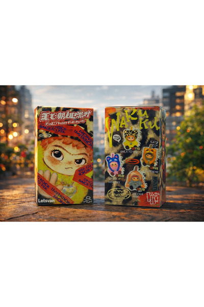 SYS PREMİUM - Labubu, Wakuku, Blind Box, kıyafetli Peluş Anahtarlık, Figür oy...