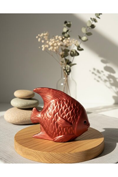 Silver Modern Dekoratif El Yapımı Melek Balığı Biblo