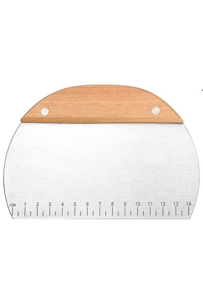 Kitchen Design Lab Oval Ahşap Saplı Çelik Hamur Kesici Spatula | Mutfak İçin ...