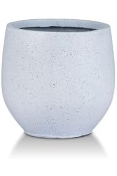 sultan garden center Terrazzo Plant Pot for Outdoor Use - White Terrazzo, Dec...