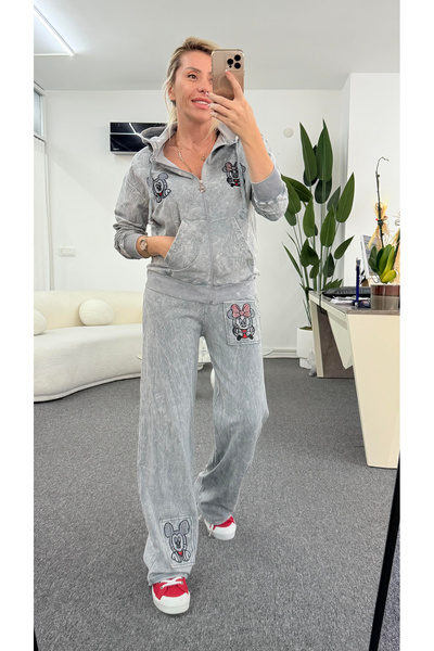 Mickey & Minnie Mouse Compleu Mickey Gri 2Piese