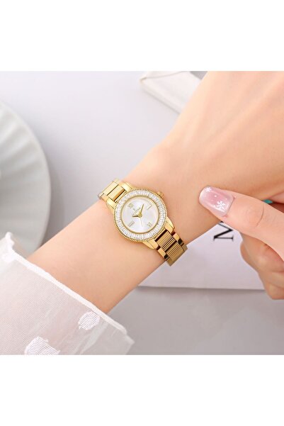 LV LEFAN * ساعة نسائية استل استيل ماركة ليفان .