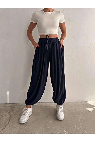 Dumy Relaxed Fit Modal Baggy Trousers