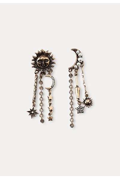 Charmist Çelik Zr ay yıldız küpe