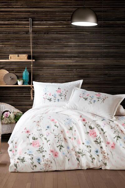 Clasy Set de lenjerie de pat pentru o persoană Ranforce Palitra V1 Pudra