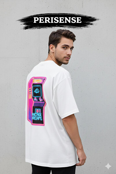 PERISENSE Unisex Epic Retro Printed Premium Combed Cotton Oversized T-Shirt