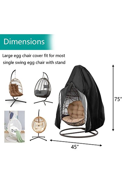 FLYMEI غطاء كرسي بيضاوي الشكل للاستخدام الخارجي