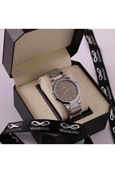 marblino Men's Watch Steel with Arabic Numbers