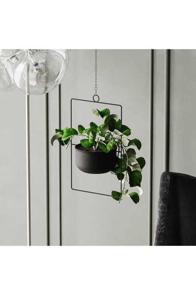 MOİRA Dekoratif Metal Saksılık,Askılı Ayarlanabilir Dikdörtgen Sarkıt Modern ...