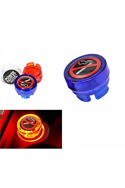 TOMRİSTORE Araç Çakmaklık Yuvası Soketi Kapağı - Sigara İçilmez Logolu Mavi