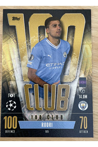 Topps 23/24 match attax hundred 100 club Rodri Manchester City