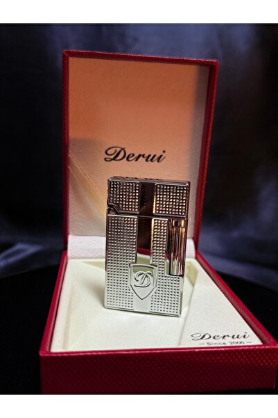 derui Benzinli Çakmak – Klasik Metal Tasarım, Özel Kutulu, Şık ve Prestijli H...