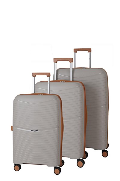 MÇS Baggaj Unisex Polipropilen Kırılmaz 360°C 4 Adet Çift Döner Teker Extra K...