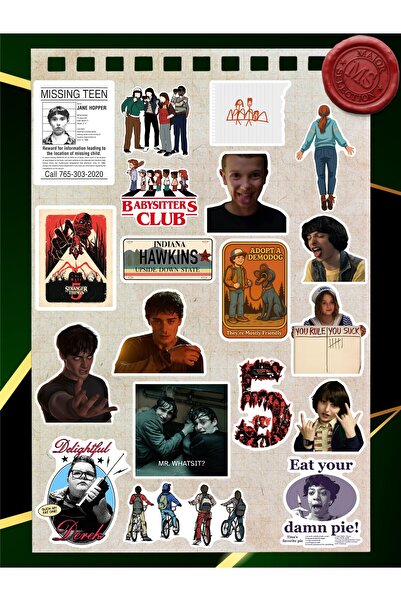 MS Major Selection Stranger Things Sticker Seti 19’lu | 3–5 cm | Suya & Toza ...