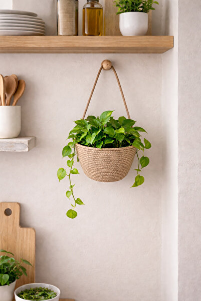 ÖRGÜM Sepet Dekoratif Çiçeklik Çok Amaçlı Organizer 20x10 Cm ( ASMA APARATLAR...