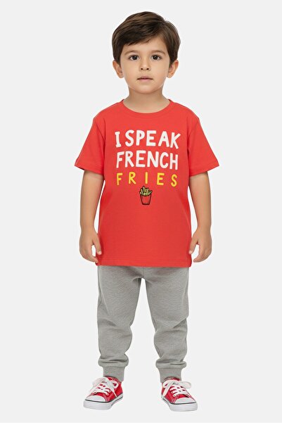 Feetje Toddlers Boy Graphic Print Short Sleeve Top, Red