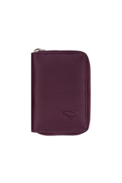 Garbalia Clovis Genuine Leather Unisex Wallet Plum