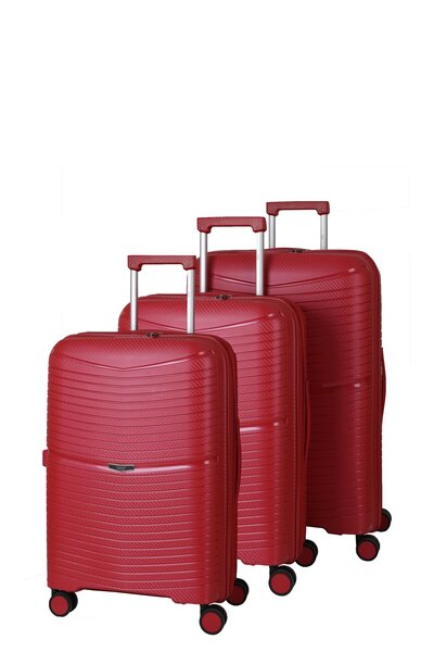 MÇS Baggaj Unisex Polipropilen Kırılmaz 360°C 4 Adet Çift Döner Teker Extra K...