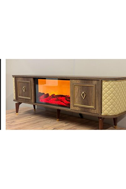 Abbie Şömineli Tv sehpası