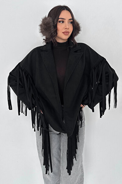 AsprinFashion Laser Cut Tassel Jacket