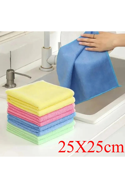 Choice12 5pcs Random Colors 5/10/20pcs Kitchen Towel, Ultra-fine Fiber Light ...