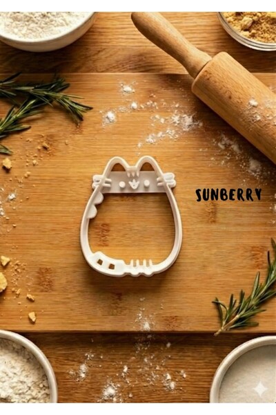 SunberryDC Sevimli Pusheen Kurabiye Kalıbı - Pusheen Kedi Şekilli Hamur Kesici