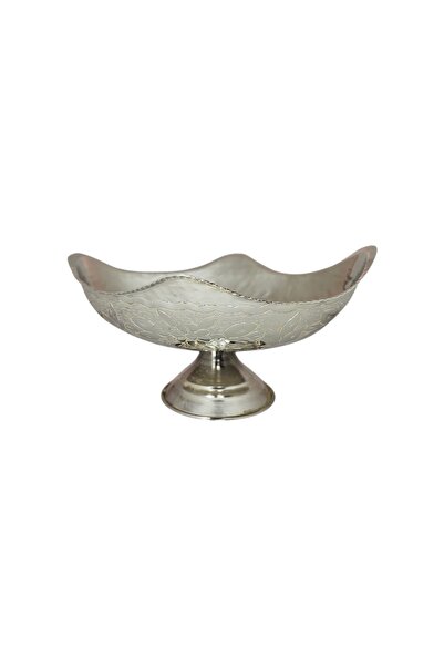 Zinnun Copper Gondola Handmade Decorative Serving Tray with Feet, Hammered Pa...