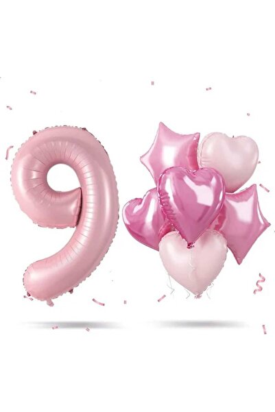 ÇITIPITISTORE Set de baloane de petrecere cu inimioare și numere din folie, d...