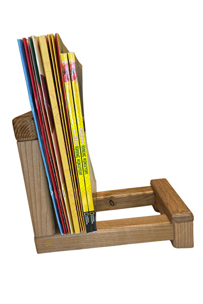 NeFizzDoğa Ahşap Plaklık & Kitaplık-Kiraz Ağacından El Yapımı | Minimal Tasar...