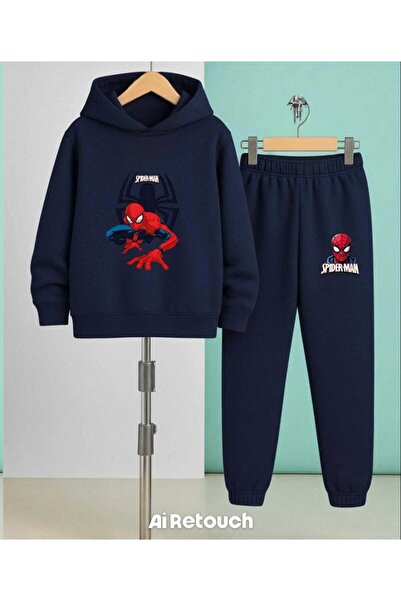 Nice Clothes Παιδικό Σετ Φόρμας με Κουκούλα UNISEX SPIDER-MAN PRINT