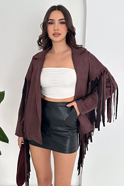 AsprinFashion Laser Cut Tassel Jacket