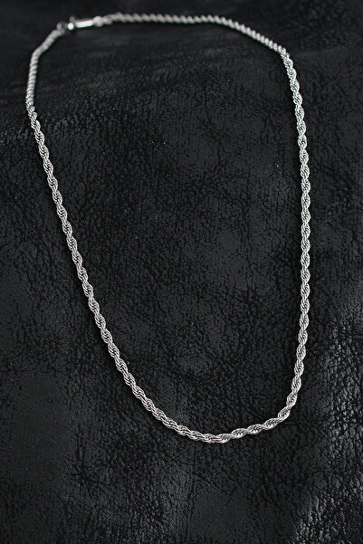 blackpure 316L Steel Twist Chain Model Silver Color Men's Necklace