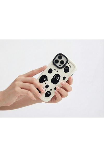 OSG iPhone 13 Compatible 3D Character Cat Pattern Shock-Absorbing Case with C...