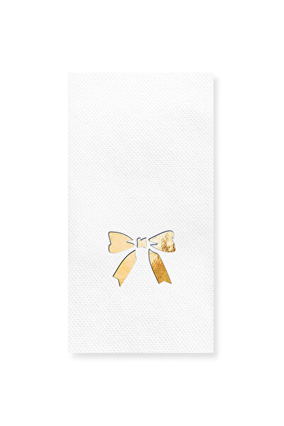 Story مناديل ورقية بيضاء اللون مقاس 40 × 40 سم، مزينة بشريط منقوش على شكل فيو...