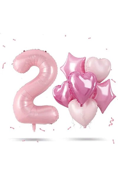 ÇITIPITISTORE Set de baloane de petrecere cu inimioare și numere din folie, d...
