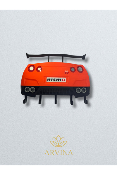 Arvina Atelier 🏎️   حامل مفاتيح كبير بتصميم نيسان جي تي آر |   حامل جراج مزخ...