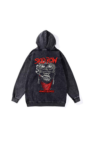 Le Savu Washable Rock Series Skidrow Series Printed Unisex Hooded Oversized S...