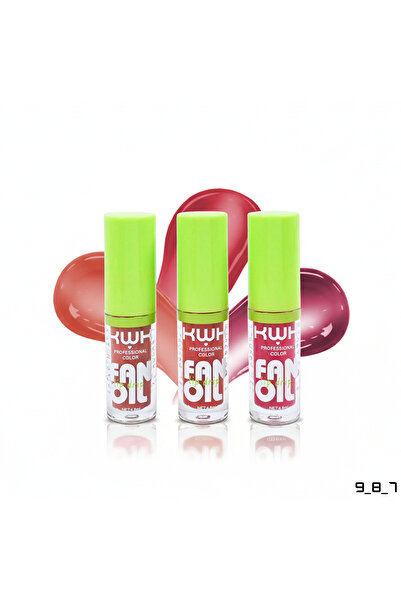 KWK زيت شفاه KWH Fan Oil – ملمع ومرطب شفاه بلمسة لامعة طبيعية (3 ألوان)