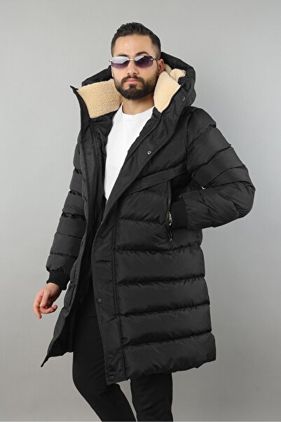 MİS MODA Men's Winter Long Puffed Coat