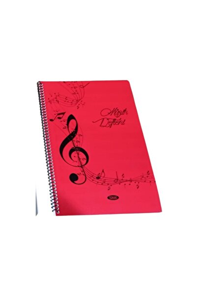 Tokaç A4 Music Notebook Spiral Bound Pp Cover 40 Yp-Red Left Switch