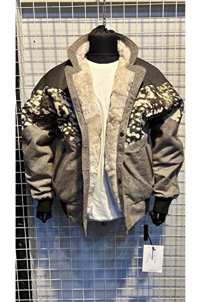 AZTEK VİNTAGE KÜRKLÜ OVERSİZE MONT