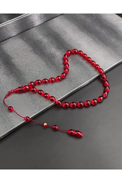 Tesbih-i Hazır Tesbihçilik سلسلة مسبحة مميزة ملونة بلون العنبر الناري مع نظام...