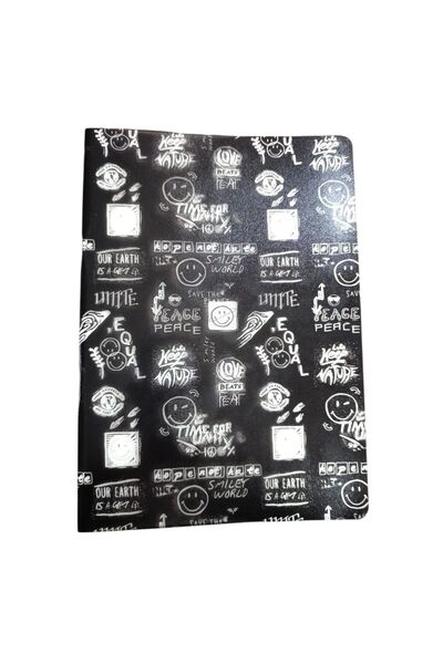 Mynote My Note Smiley 40 Yp Lined Notebook Smiley6020-Ç-Black and White