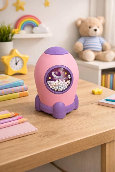 Sarece Home Şifreli Roket Kumbara (Pembe)