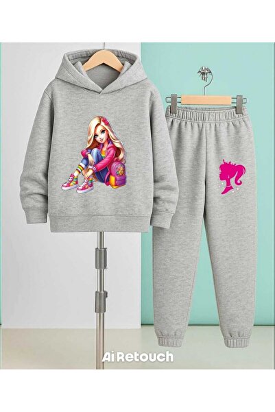 Nice Clothes Παιδικό Σετ Φόρμας με Κουκούλα UNISEX ΡΟΖ ΣΤΟΛΗ ΓΙΑ ΚΟΡΙΤΣΙΑ